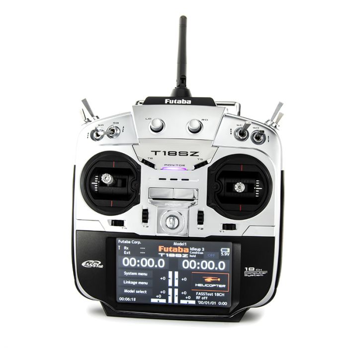 Futaba 18SZ Transmitter – 18-Channel Digital Proportional Air Transmitter 18SZ with an R7008SB receiver.