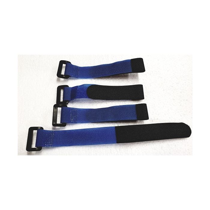 Velcro Straps, 3/4" x 8", Blue 4 Pack (Gator RC)
