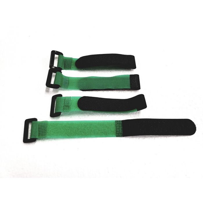 Velcro Straps, 3/4" x 8", Green 4 Pack (Gator RC)