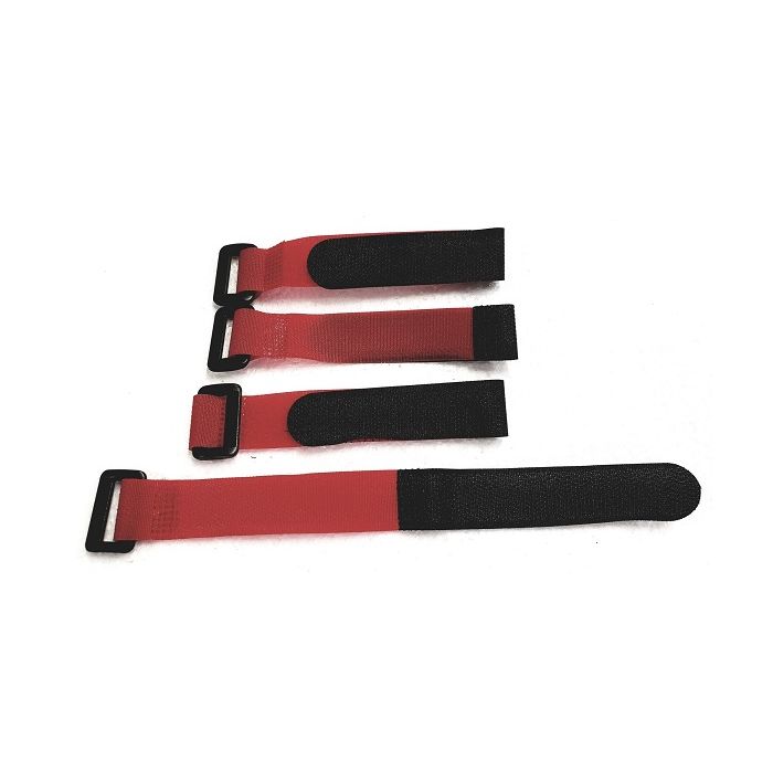 Gator RC 200mm/8 inches Hook and loop straps set of 4 Red