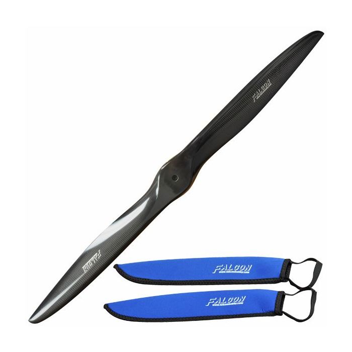 20X10 Gas Carbon Fiber Propeller, w/Prop Covers, by Falcon