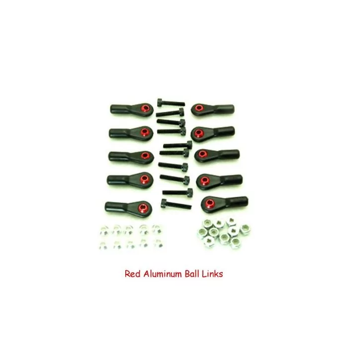Secraft Ball Link 4-40 (Qty 10) Aluminum Red_1