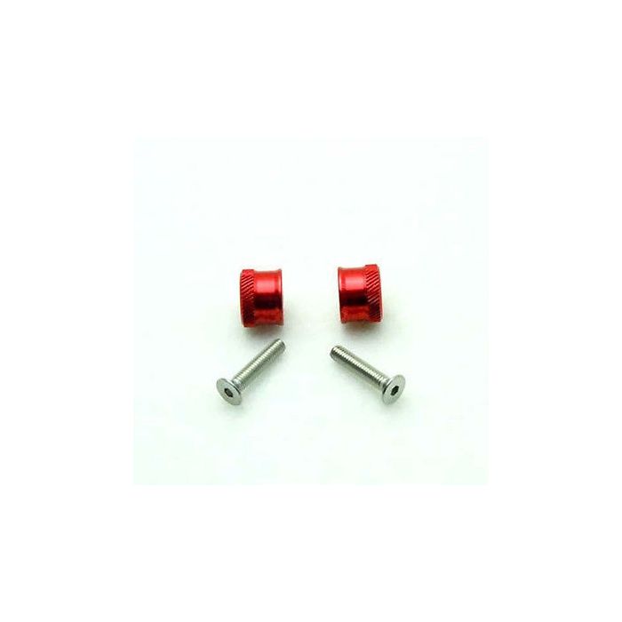 Wing Bolts, 4mm Red, Pair (Secraft)