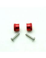 Secraft 4mm Wing Bolts (pair) Red