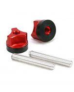 Secraft 4mm Wing Bolts (pair) Red