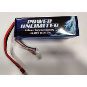 Power Unlimited 4800mAh 6S 30C 25.2V Lipo Battery with Ultra T Plug 