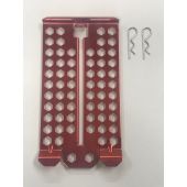 Battery Tray Kit - Removable Lipo Pack, Red (less hardware)