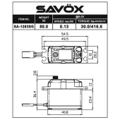 Savox SA1283SGP Coreless Metal Case Digital Servo with Soft Start, 0.13sec / 416oz @ 6V