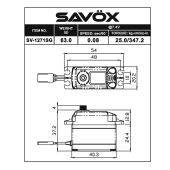 Savox High Voltage Coreless Digital Servo with Soft Start, 0.07sec / 486.1oz @ 8.4V SAVSV1271SGP