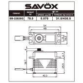 Savox SB2292SG - Monster Performance, Brushless Servo Black Edition .055sec / 624.9oz @ 8.4v