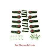 Ball Link, 3mm, Aluminum Red, 10 Pack (Secraft) 